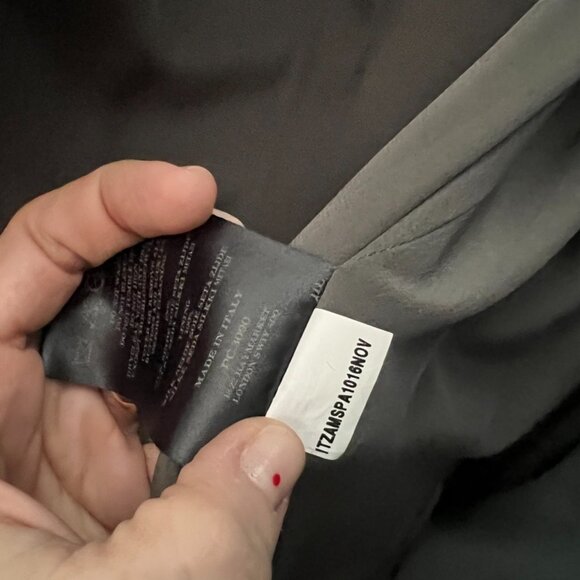 Burberry silk ruffle trim gray spring/fall coat size 42 - Picture 6 of 7